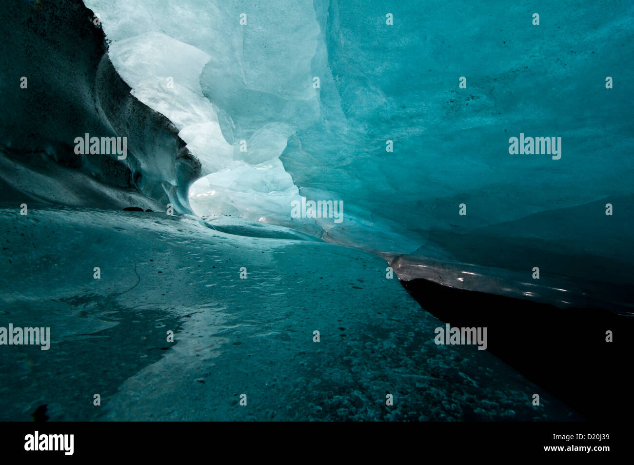 La grotta glaciale, ghiacciaio Vatnajokull, Islanda, Scandinavia, Europa Foto Stock