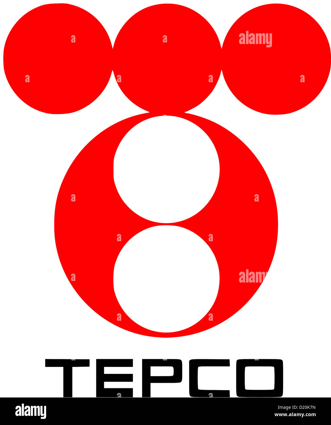 Il logo del giapponese società energia Tepco - Tokyo Electric Power Company Incorporated. Foto Stock