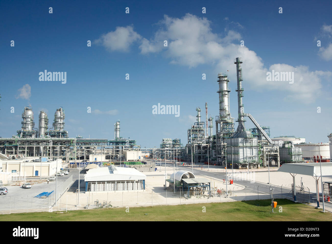 Raffineria, Ras Laffan città industriale, in Qatar Foto Stock
