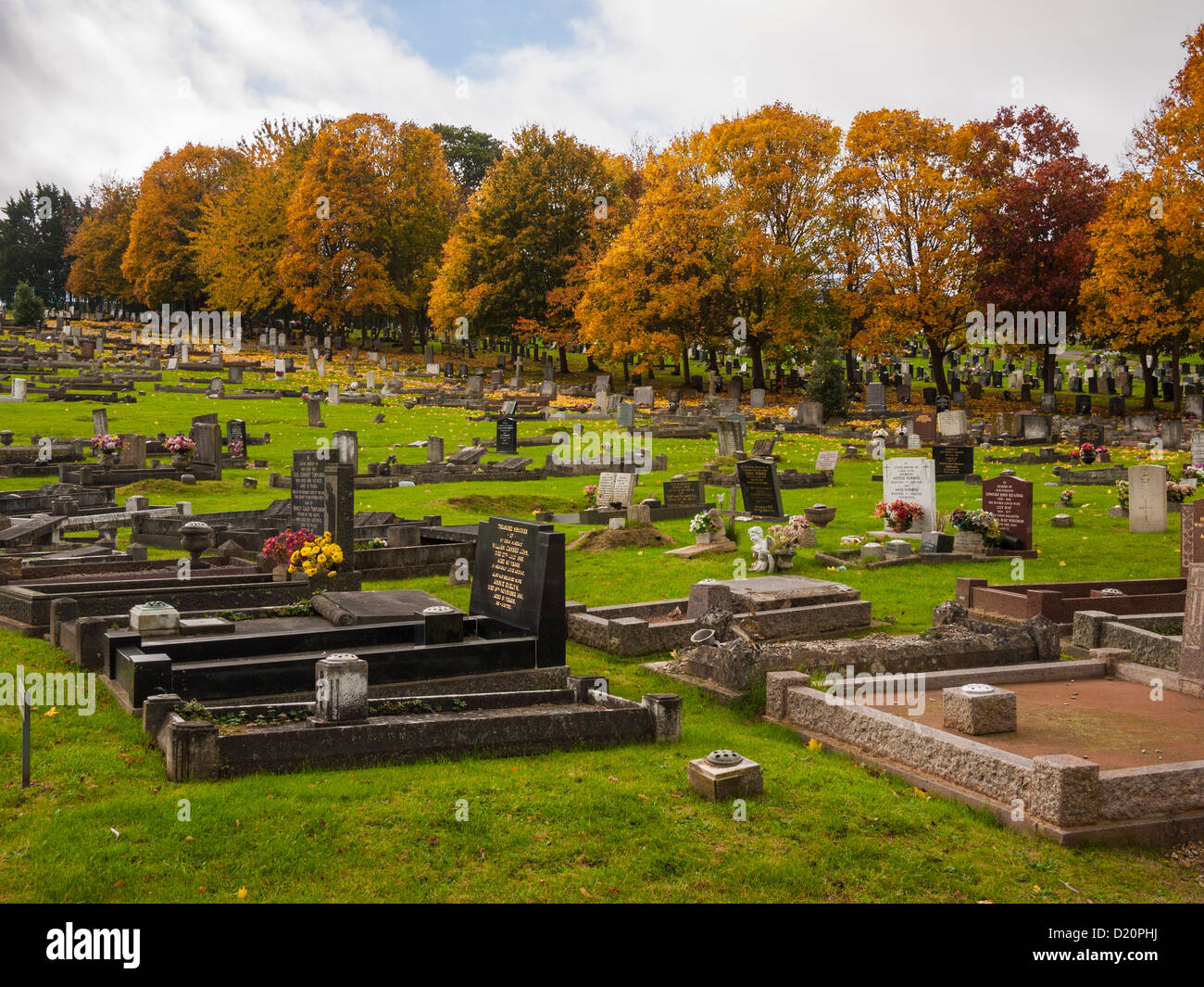 Quantock cimitero stradale a Bridgwater, Somerset, Inghilterra Foto Stock