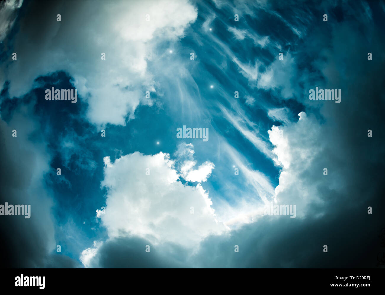 Fotografia del cielo con le stelle Foto Stock