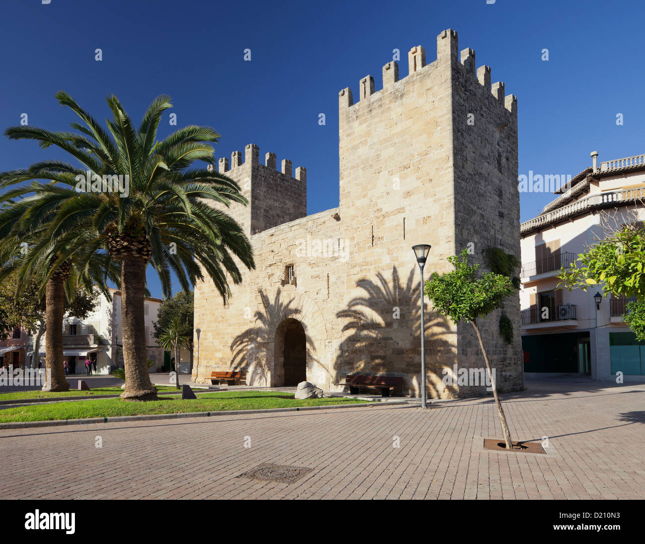 Porta del Moll, Alcudia, Maiorca, SPAGNA Foto Stock