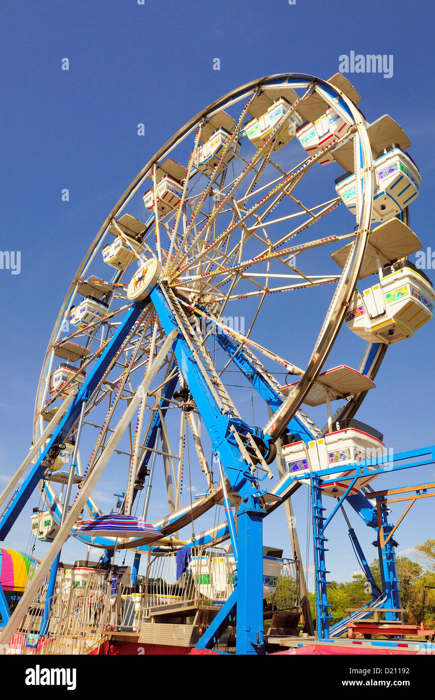 Ruota panoramica Ferris estate fiera della comunità South Elgin, Illinois, Stati Uniti d'America. Foto Stock