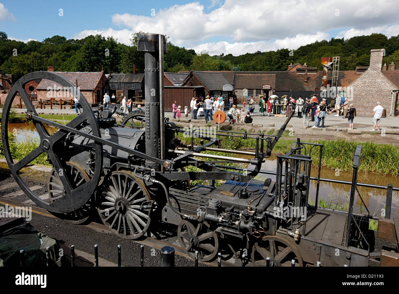 Motore a Vapore dal 1850 al ferro da stiro Gorge Musei, Ironbridge Gorge, Telford, Shropshire, Inghilterra, Gran Bretagna, Europa Foto Stock
