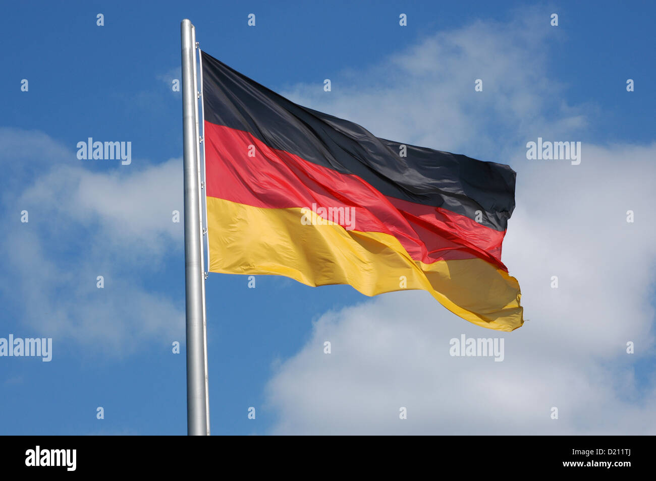 Bandiera tedesca. Berlino. Germania. Foto Stock