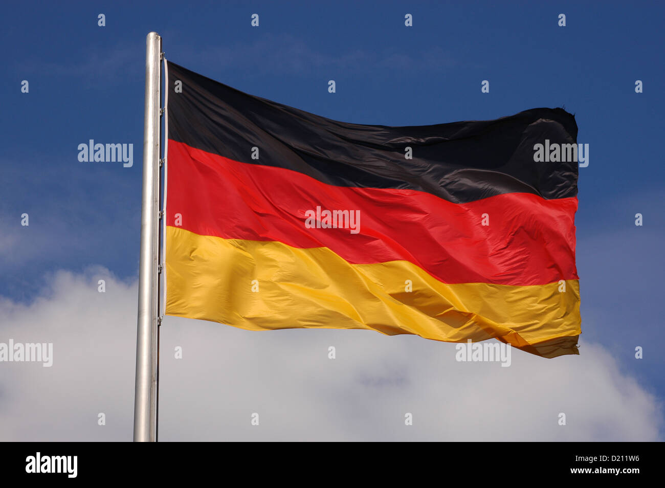 Bandiera tedesca. Berlino. Germania. Foto Stock