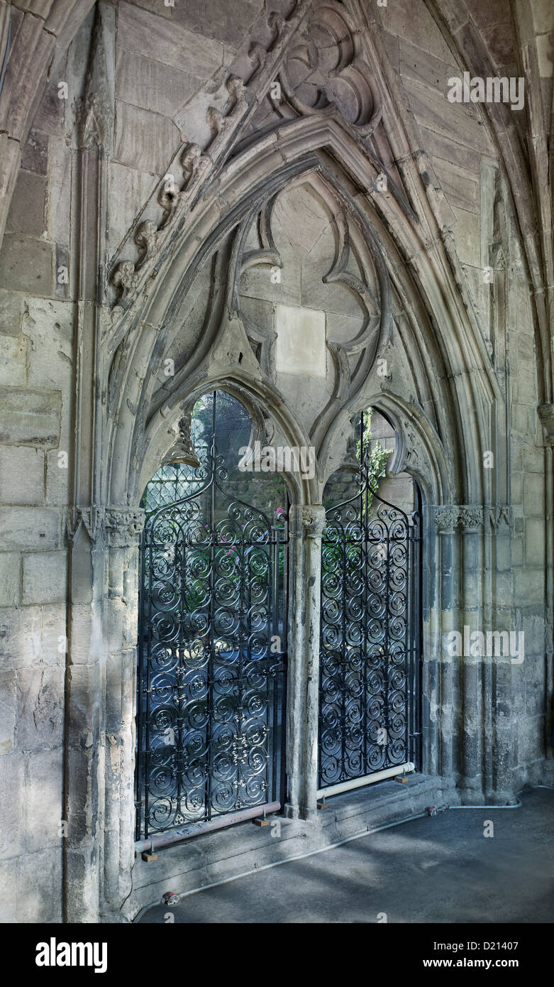 Cattedrale di Hereford porta a Chapter House Foto Stock