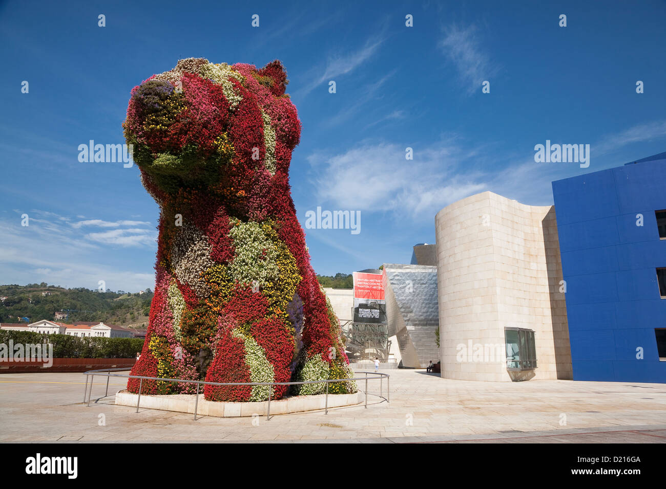 Cucciolo di artista Jeff Koons al Guggenheim Museum Bilbao - Bilbao Biscay, Spagna Foto Stock