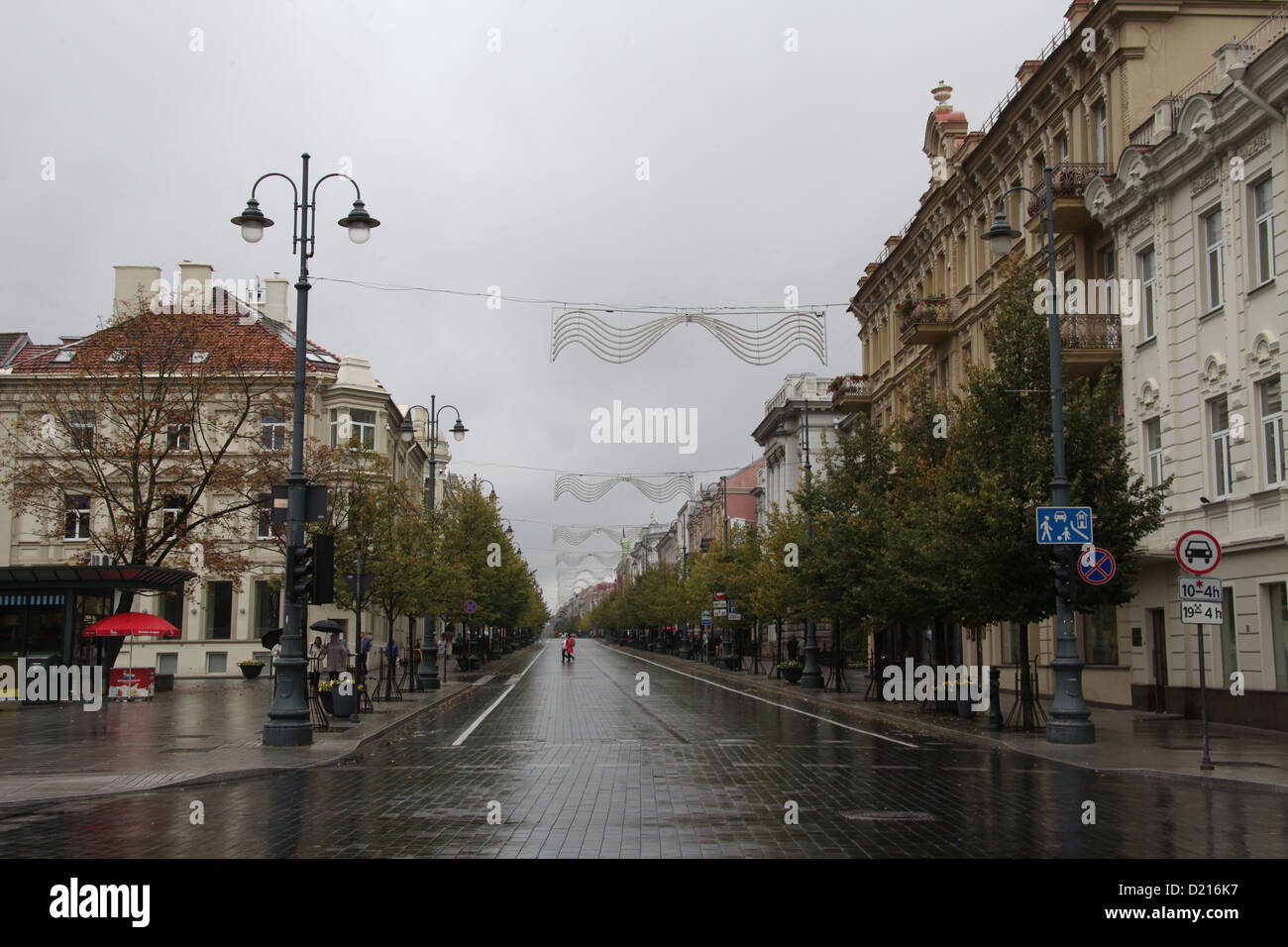 Gediminas Avenue a Vilnius Foto Stock