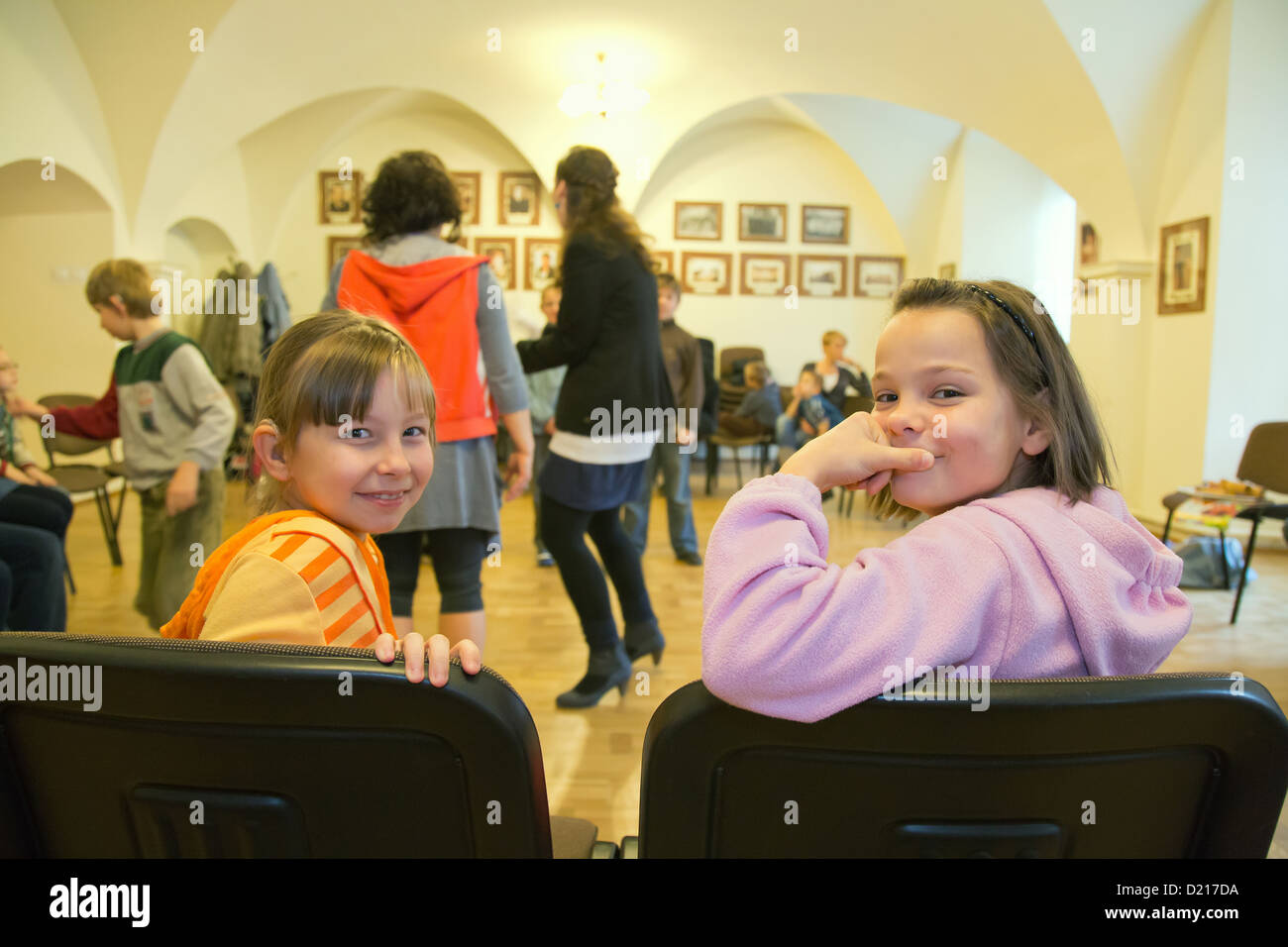 Poznan, Polonia, in una scuola per bambini gehoerlose Foto Stock