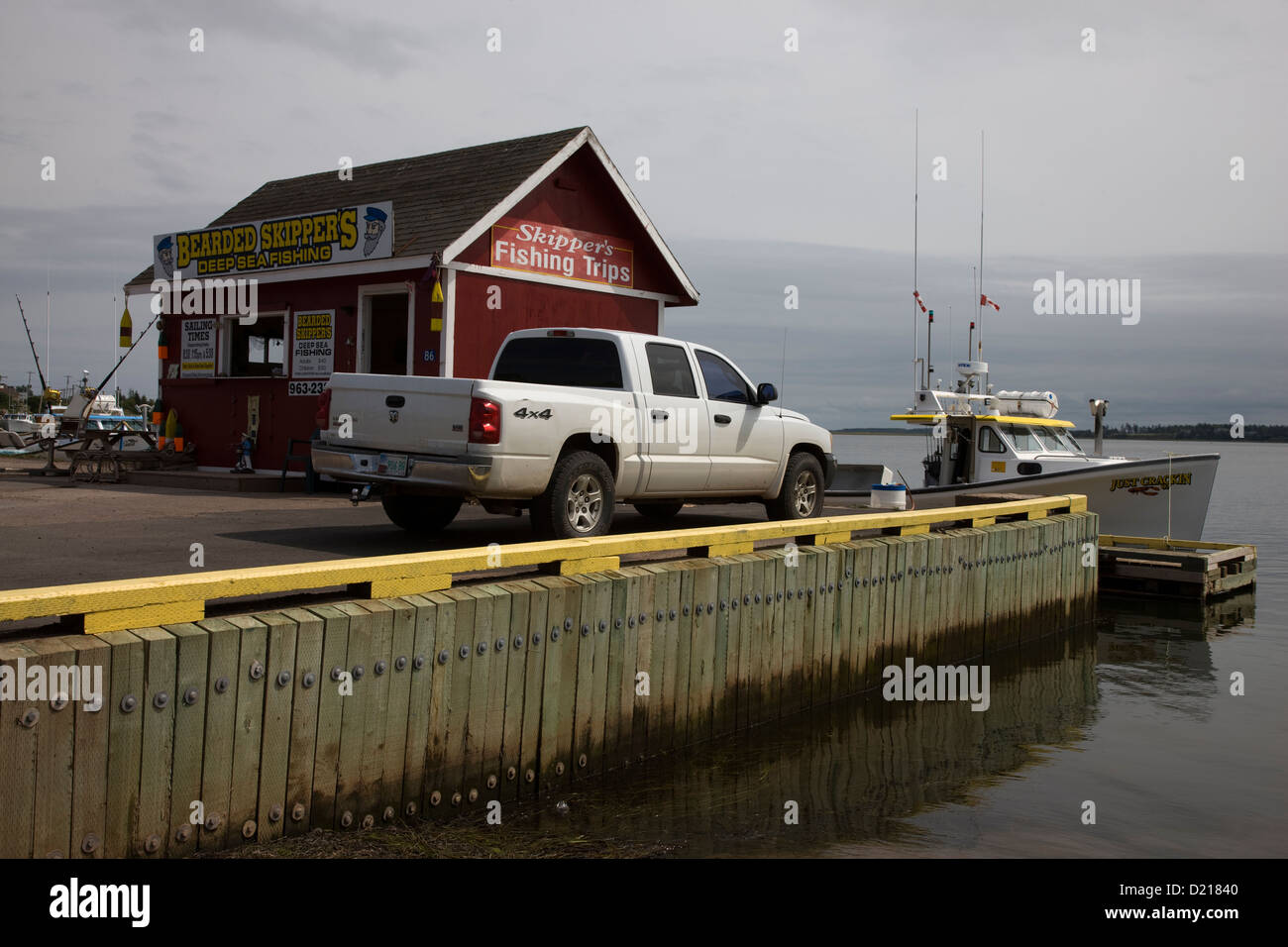 Di pescatori di capanne in Rustico, Isola del Principe Edoardo Foto Stock