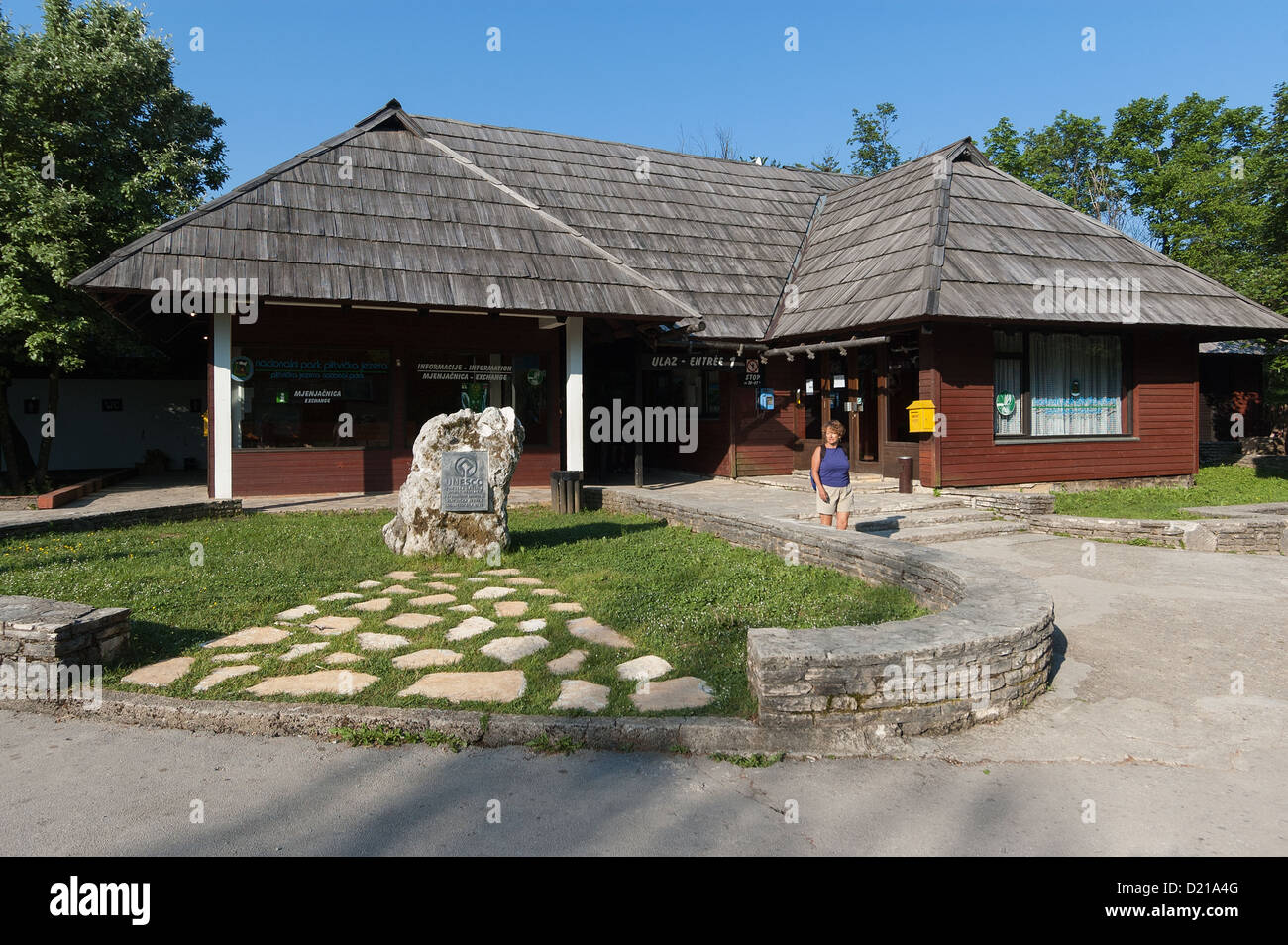 Elk192-1757 Croazia, il Parco Nazionale di Plitvice, Centro visitatori Foto Stock