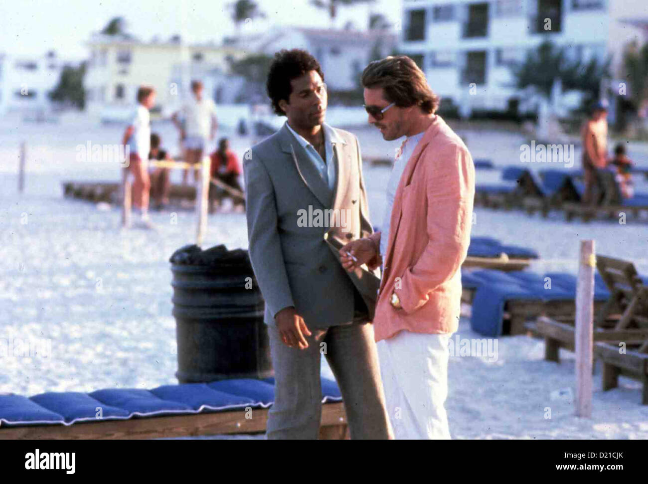 Miami Vice -- Philip Michael Thomas, Don Johnson.Caption locale *** 1984 -- Foto Stock