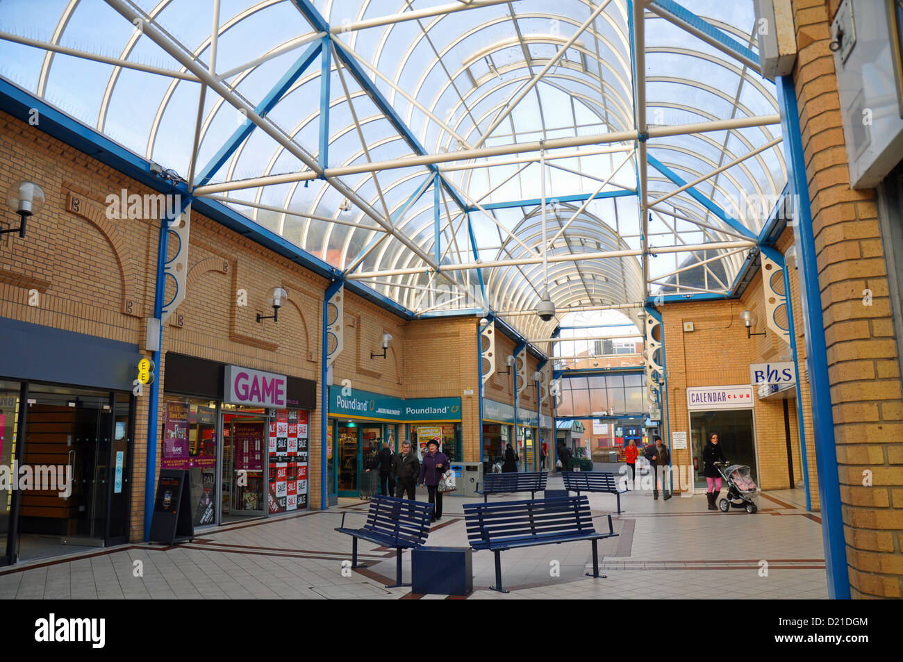 Lowestoft, Suffolk, Inghilterra: Britten Shopping Centre Foto Stock