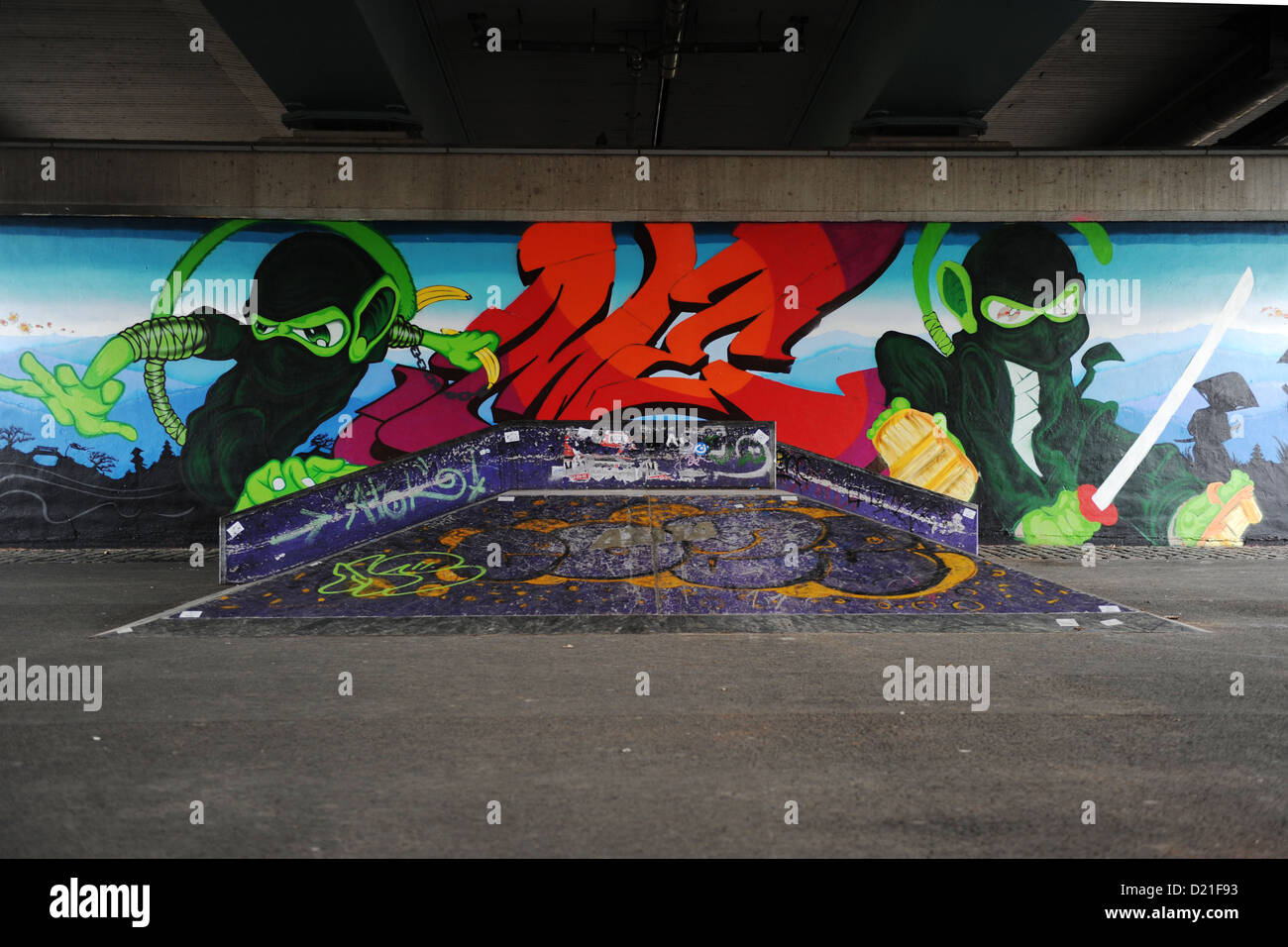 Immagine di un graffiti a Francoforte Foto Stock