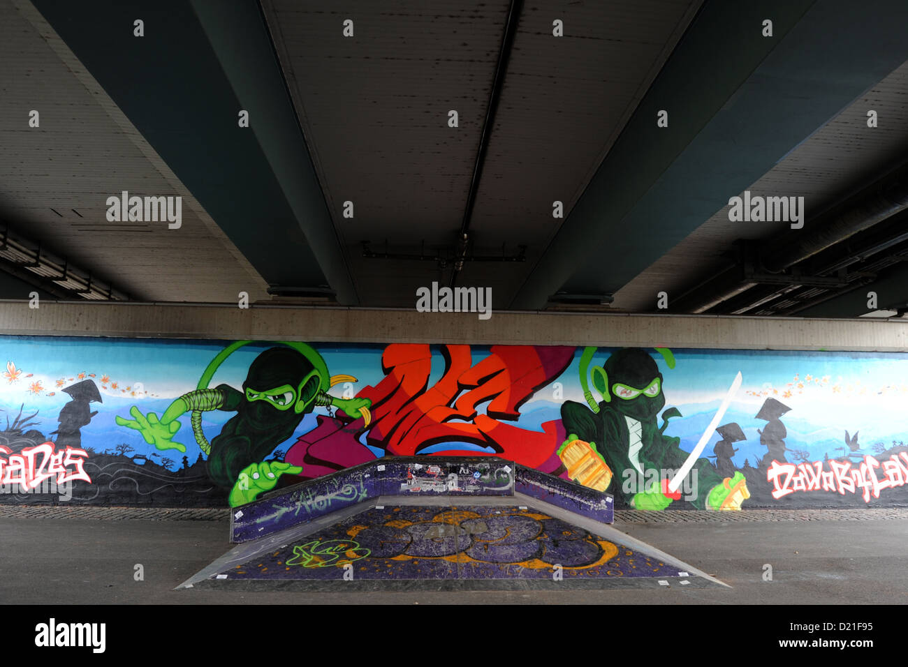 Immagine di un graffiti a Francoforte Foto Stock