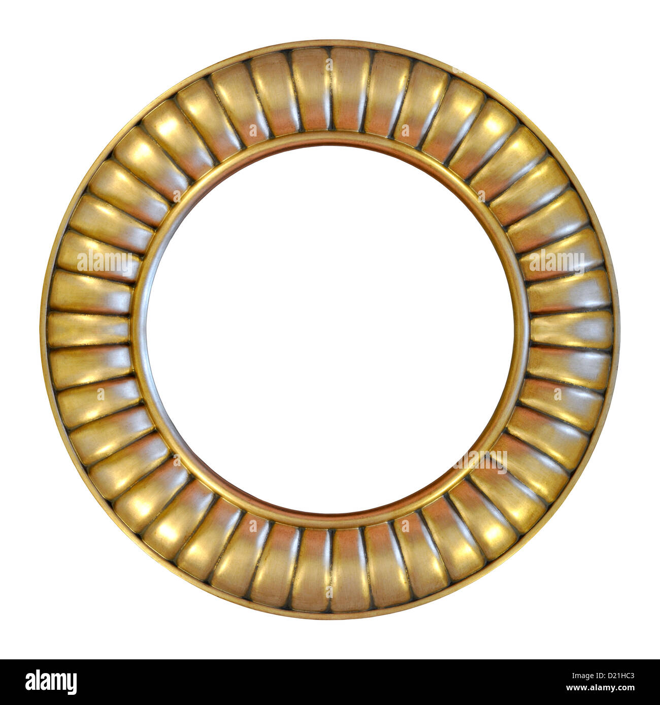 Design elegante round cornice dorata Foto Stock