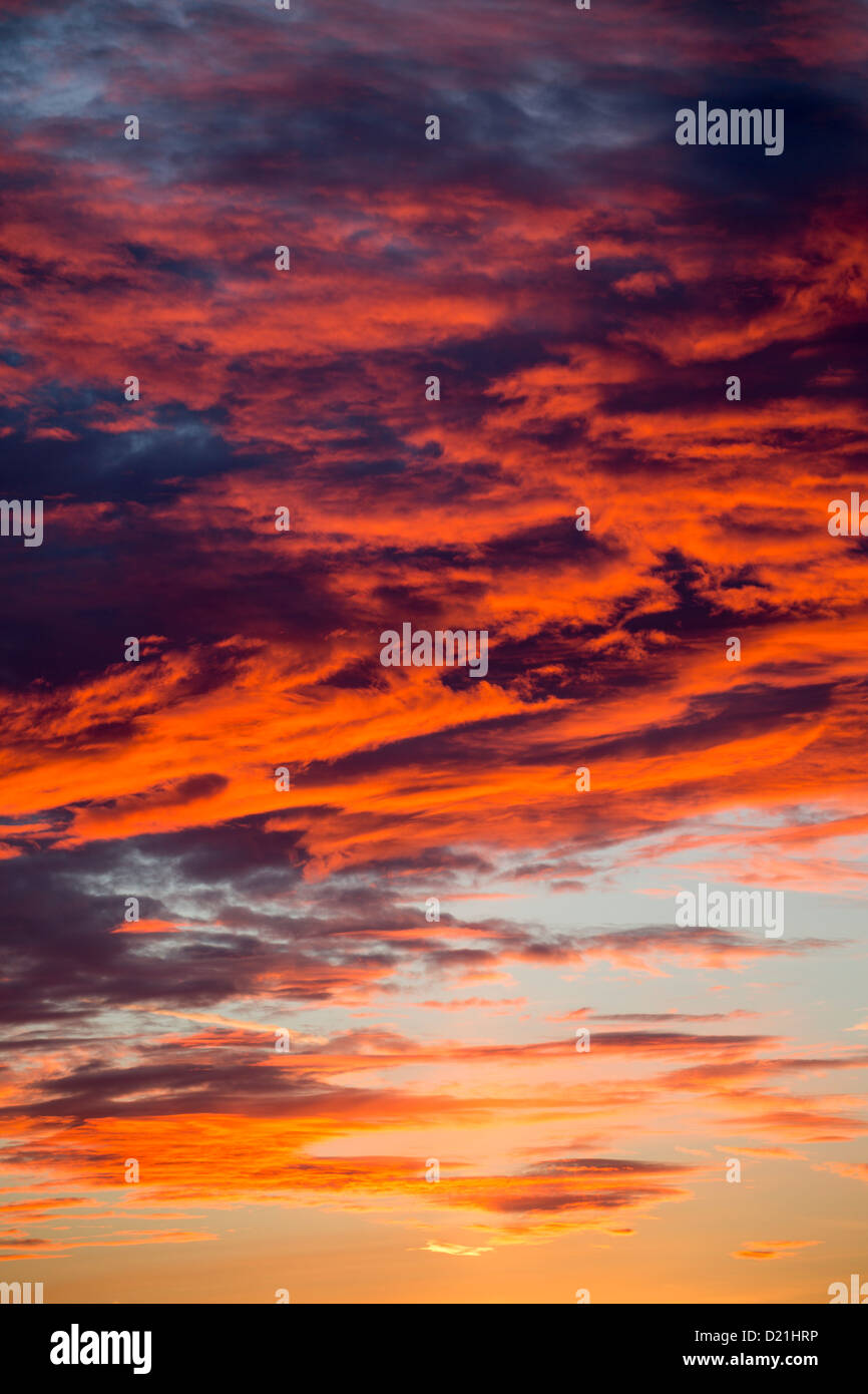 Tramonto spettacolare nuvole, Helsinki, Finlandia meridionale, Finlandia, Europa Foto Stock