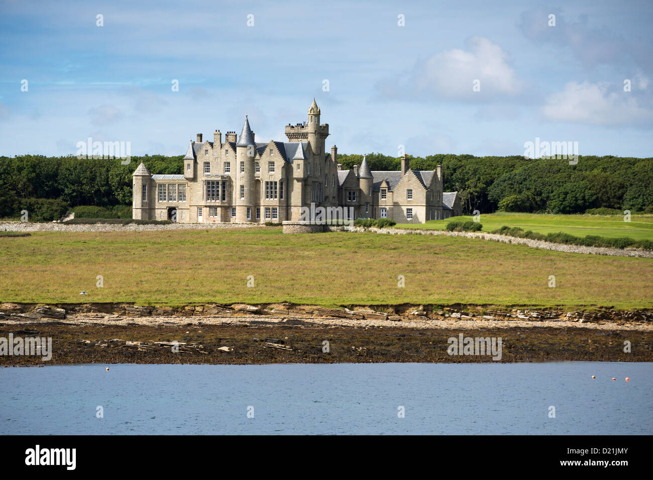 Balfour Castle country house hotel, Shapinsay Isola, Orkney Islands, Scotland, Regno Unito Foto Stock