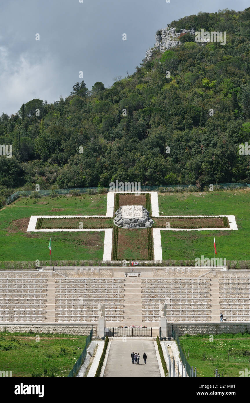 Cassino. L'Italia. Il polacco cimitero di guerra a Monte Cassino. Foto Stock