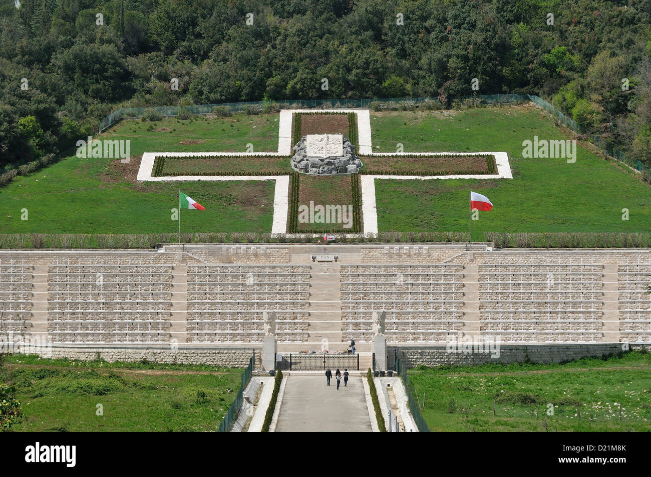 Cassino. L'Italia. Il polacco cimitero di guerra a Monte Cassino. Foto Stock