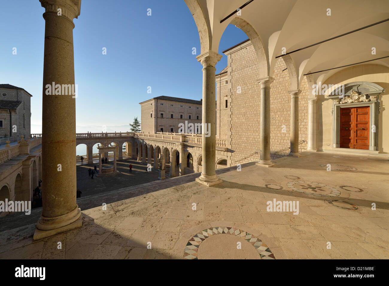 Cassino. L'Italia. L' Abbazia di Montecassino. Foto Stock
