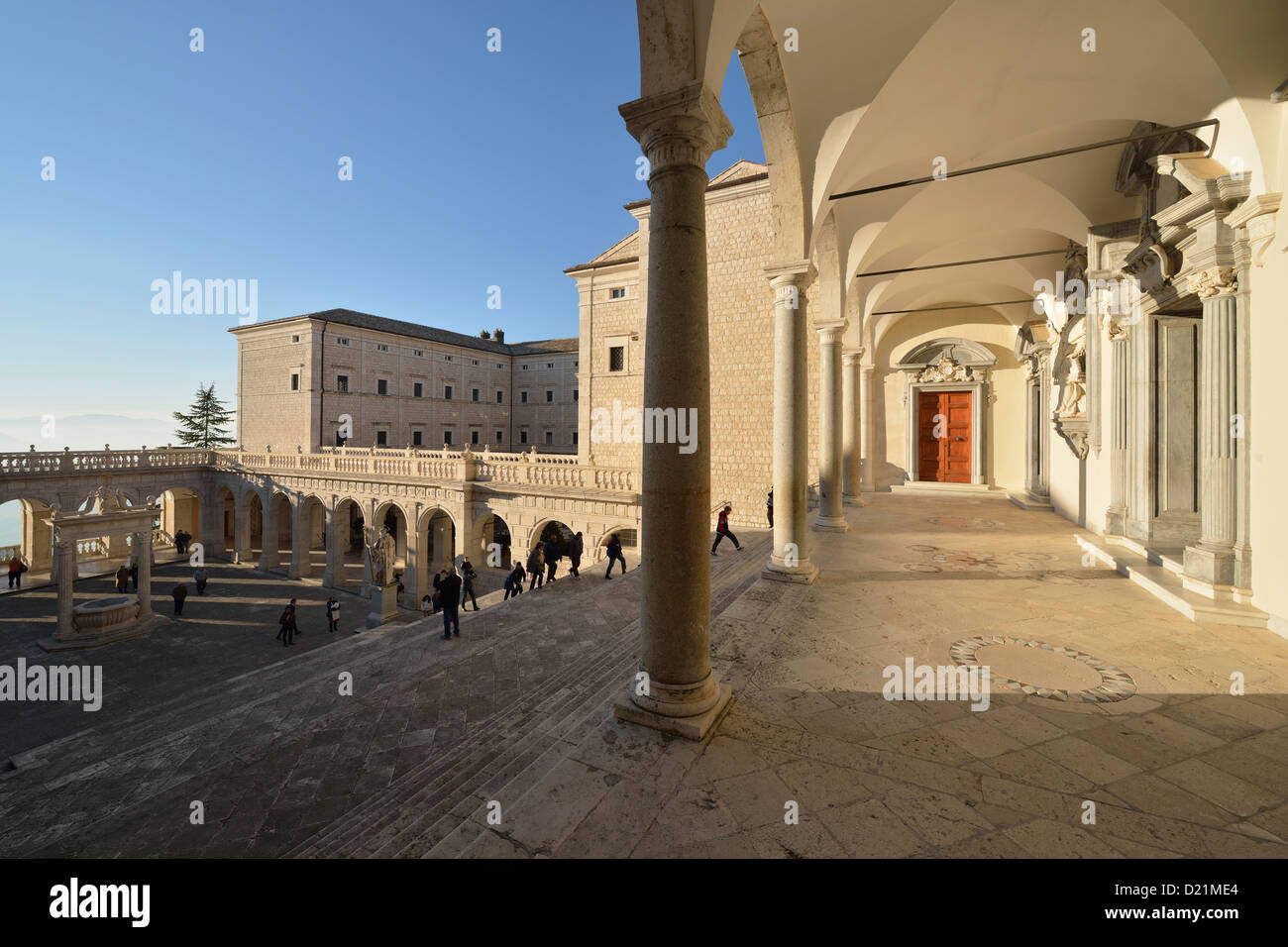 Cassino. L'Italia. L' Abbazia di Montecassino. Foto Stock