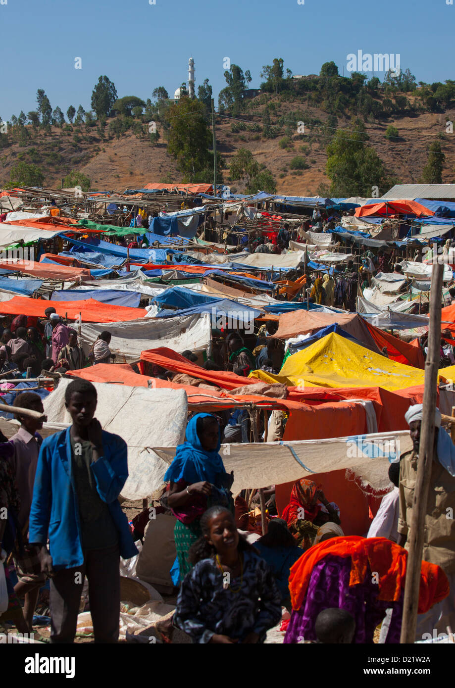 Giorno di mercato, Bati, Amhara Region, Etiopia Foto Stock