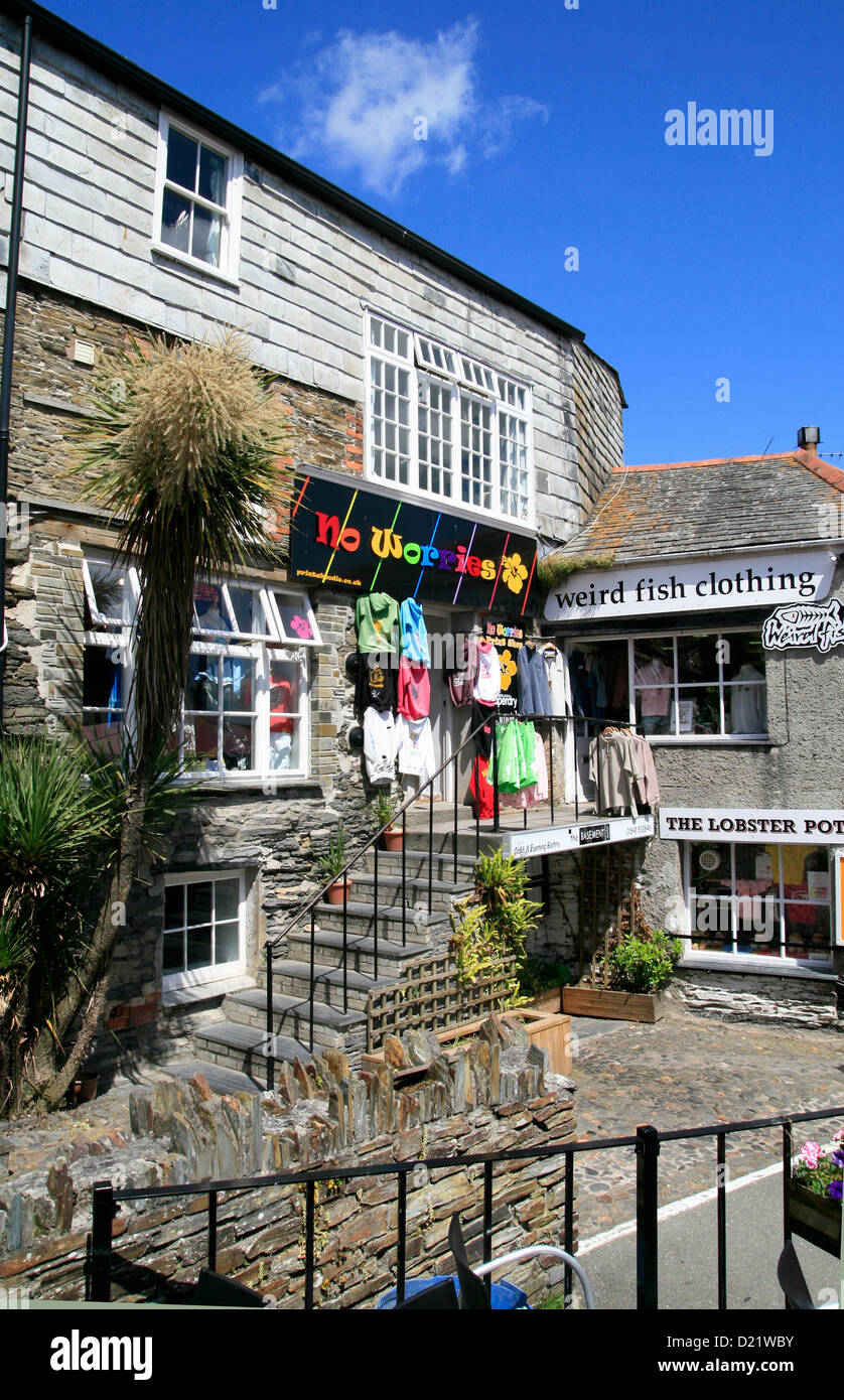 Il Drang street scene Padstow Cornwall Inghilterra REGNO UNITO Foto Stock