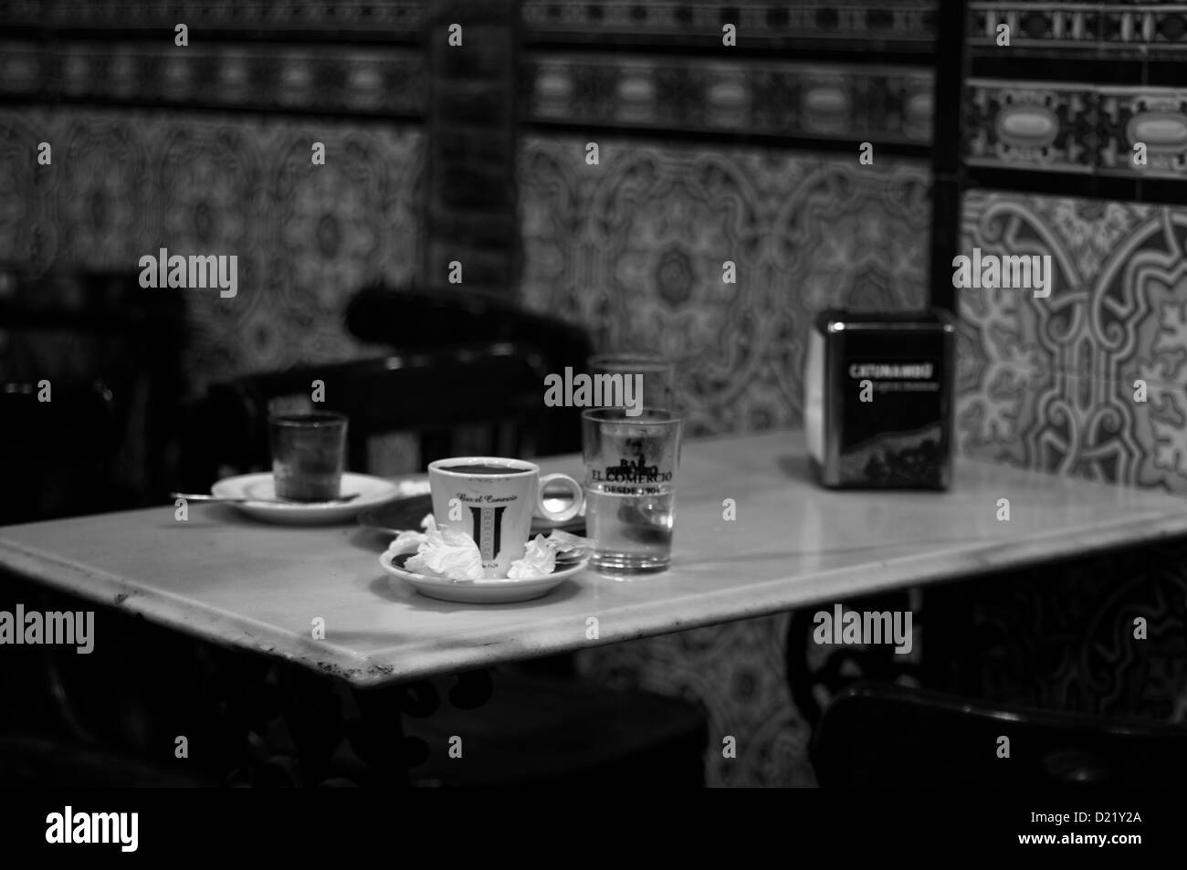 Una caffetteria in Siviglia Foto Stock