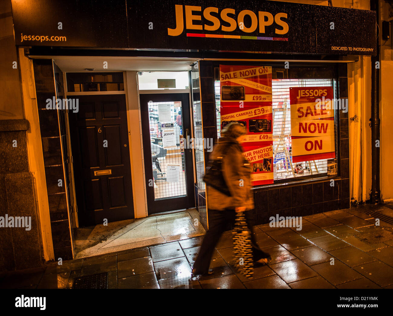 Venerdì 11 Gen 2013, rivenditore fotografico JESSOPS chiuso tutti i suoi negozi a 4pm di oggi, risultante nella perdita di circa 1,370 lavori. Foto ©keith morris Foto Stock