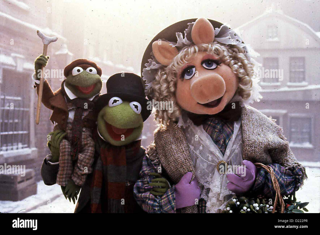 Die Weihnachtsgeschichte Muppets Muppet Christmas Carol, Bob Cratchit (Kermit der Frosch,m) mit circuizione Frau Emily (Miss Foto Stock