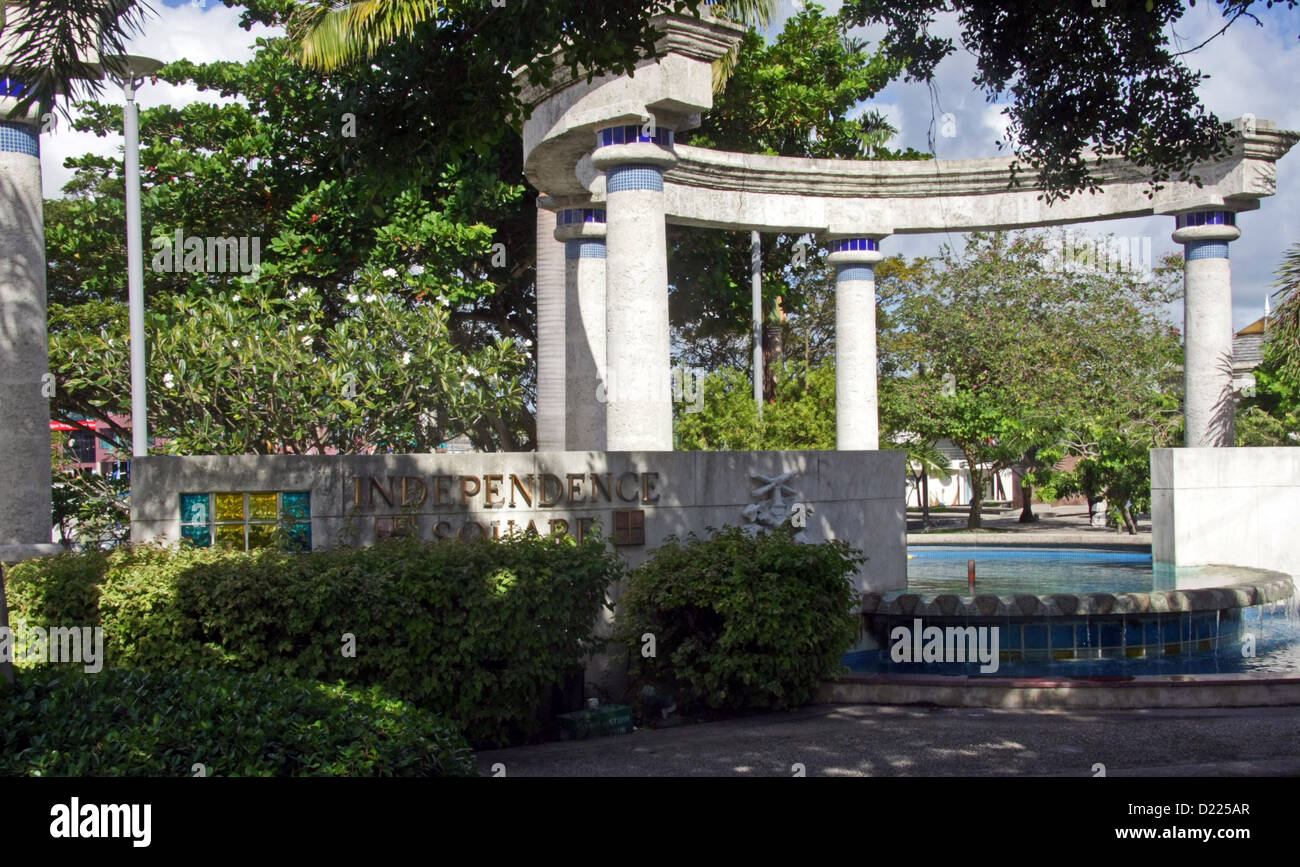 Piazza Indipendenza, Bridgetown, Barbados Foto Stock