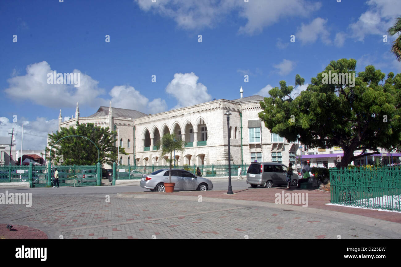 Il Palazzo del Parlamento, Bridgetown, Barbados Foto Stock