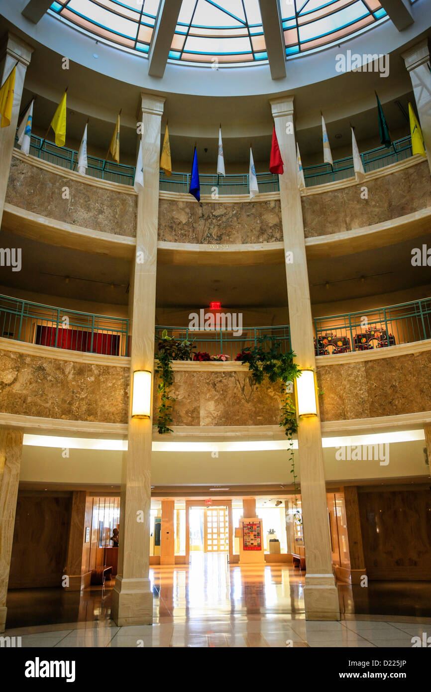 La Rotunda dentro lo State Capitol Building in Santa Fe New Mexico Foto Stock