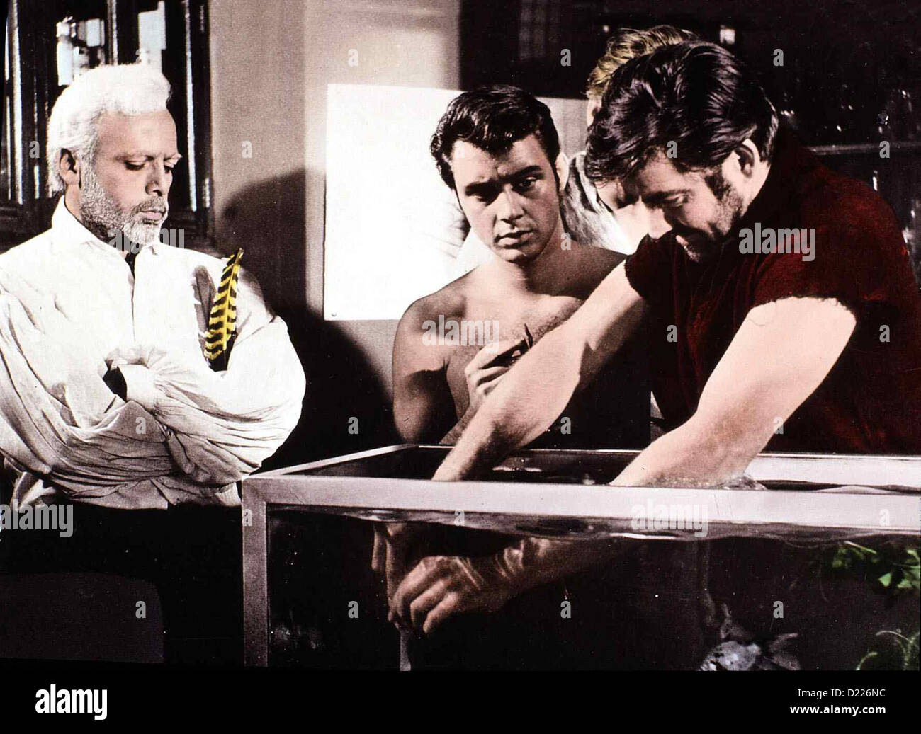 Die Insel Geheimniosvolle misteriosa isola Herbert Lom, Michael Callan, Michael Craig Kapitaen Nemo (Herbert Lom) erklaert Foto Stock