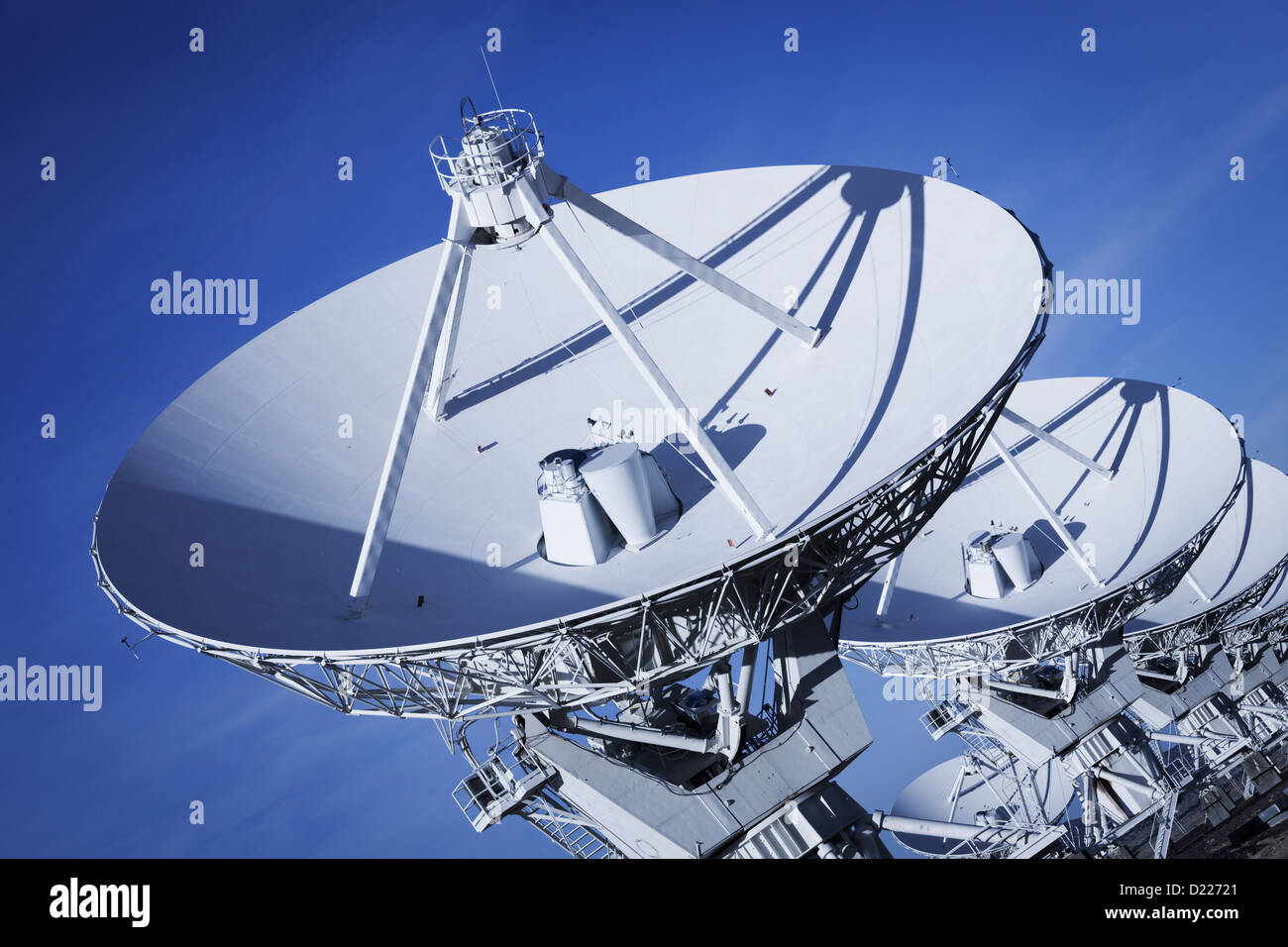 Radio Telescope piatti nella grande schiera (VLA), Nuovo Messico, Stati Uniti d'America. Foto Stock