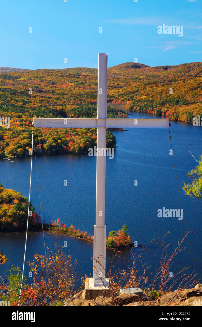 Maiden Cliff, Megunticook Lago, Maiden Cliff Trail, Camden, Maine, Stati Uniti d'America Foto Stock