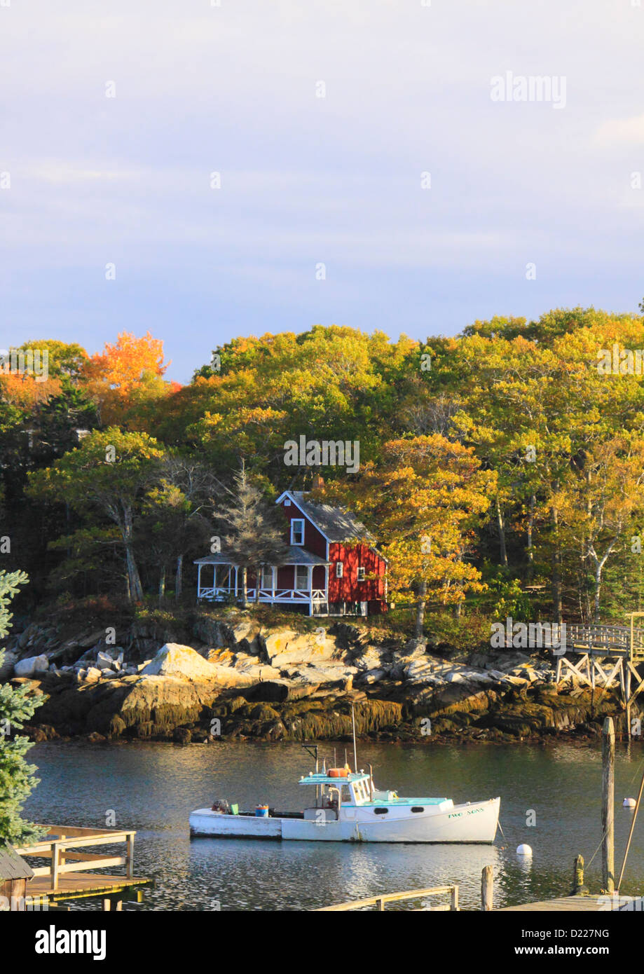 Il porto di Porto Nuovo, Maine, Stati Uniti d'America Foto Stock