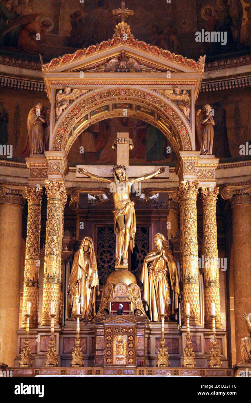 La crocifissione. L'altare della chiesa di San Vincenzo de' Paoli, Parigi Foto Stock