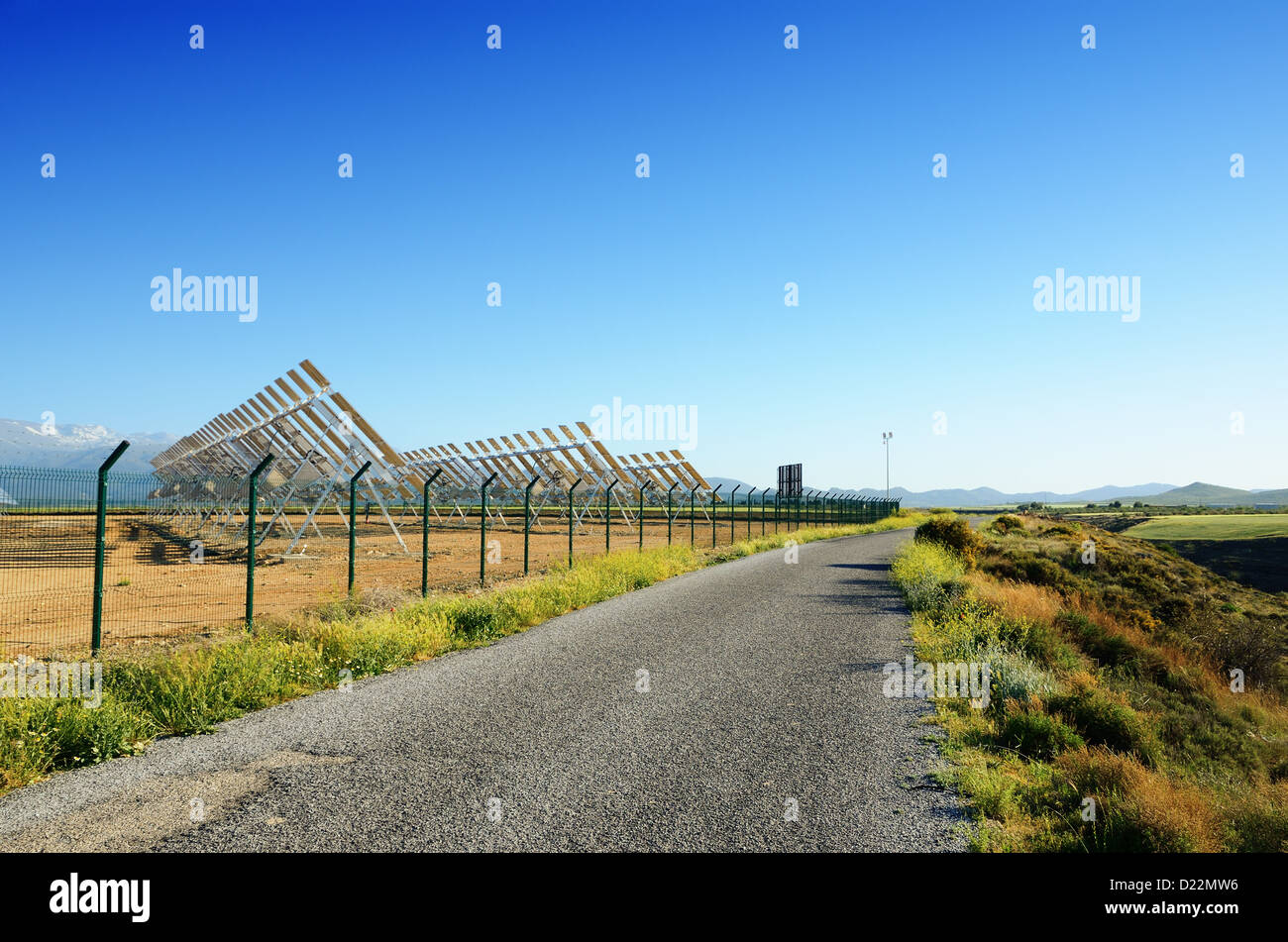 Centrale solare in Spagna Foto Stock