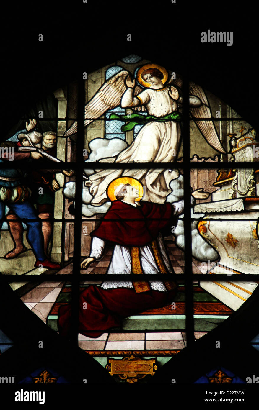 San Carlo Borromeo, Saint Severin chiesa, Parigi, Francia Foto Stock