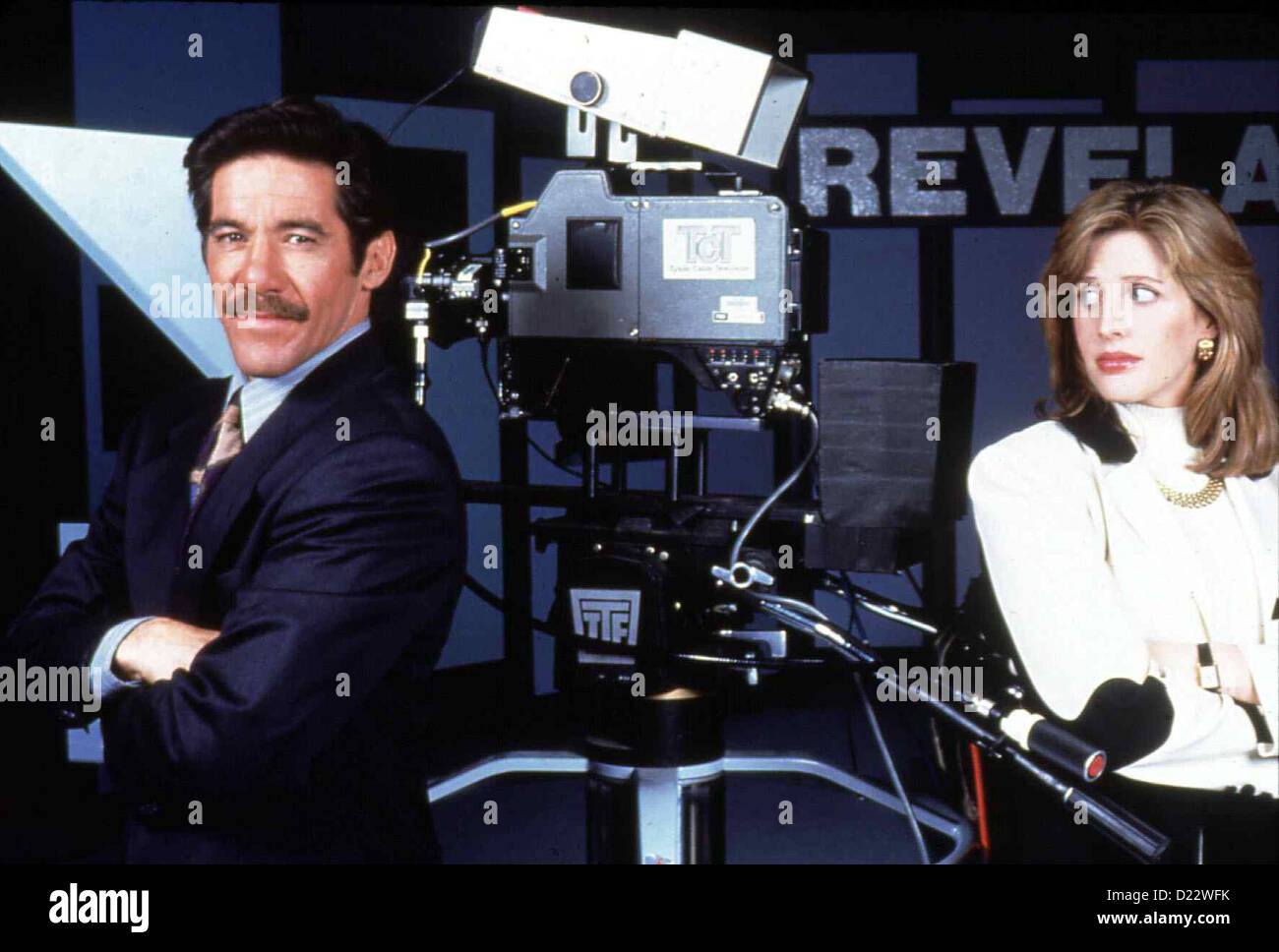 Perry Mason und der Schamlose Romeo Perry Mason: Caso Recless Romeo Ted Mayne (Geraldo Rivera mit Tracy Nelson).local Foto Stock