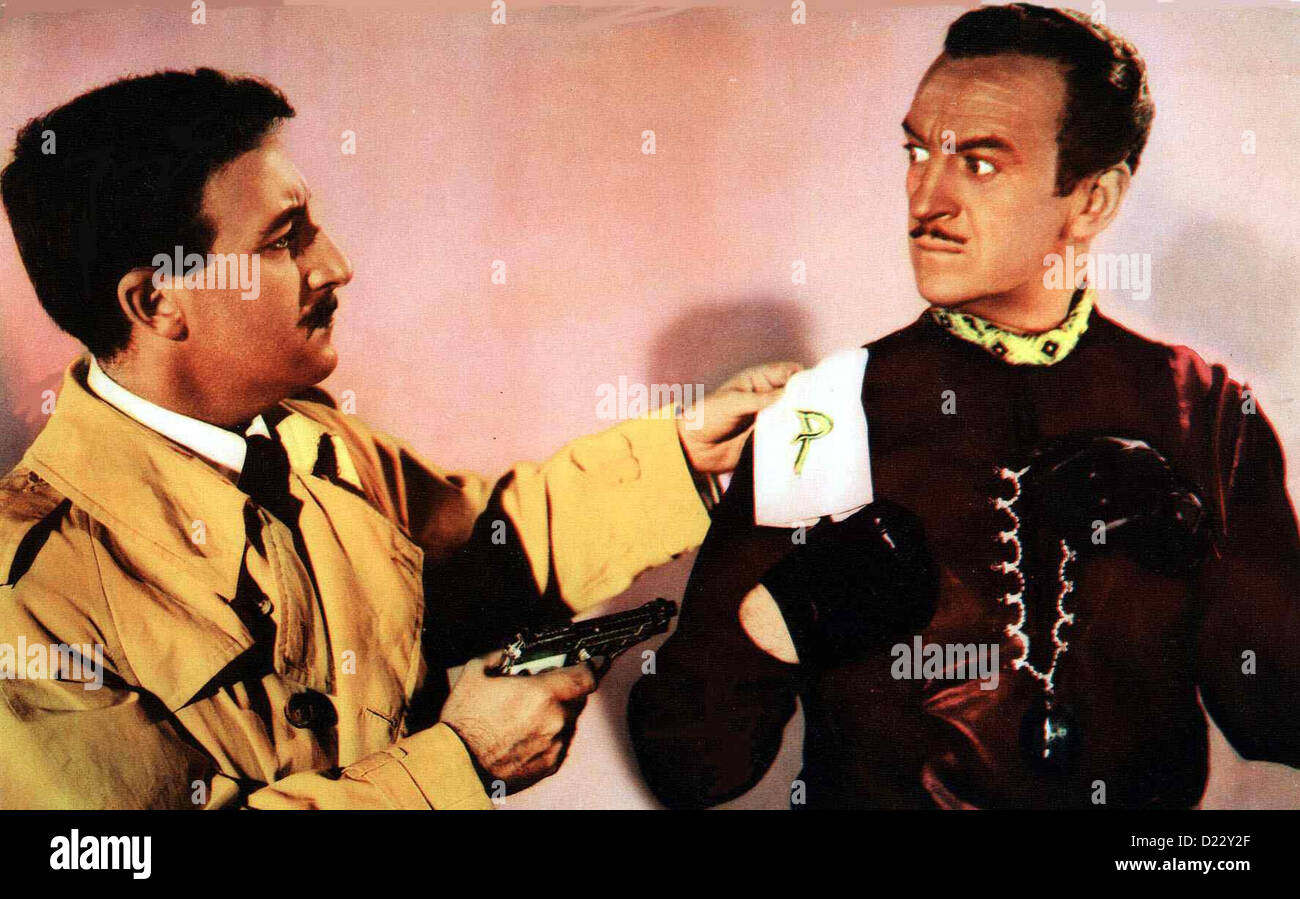 Der Rosarote Panther Pink Panther, Peter Sellers e David Niven Inspektor Clouseau (Peter Sellers,l) vergeblich versucht, den Foto Stock