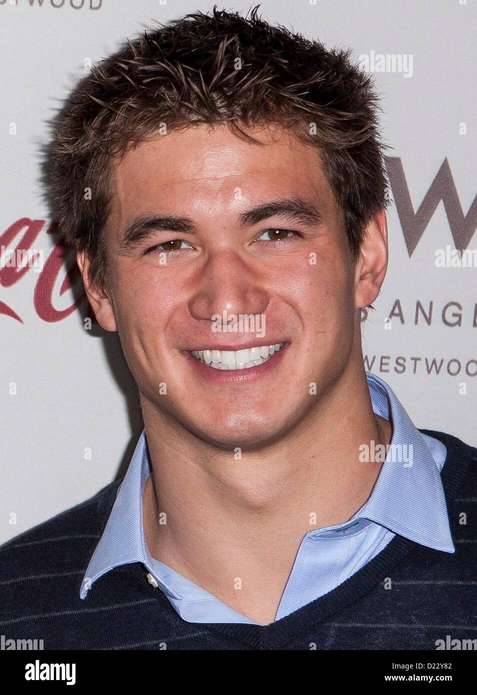 Nathan Adrian ad una apparizione pubblica per oro incontra il Golden Celebration di Hollywood e lo Sporting Industries, nuova ammiraglia Equinox, Los Angeles, CA 12 gennaio 2013. Foto di: Emiley Schweich/Everett raccolta/Alamy Live News Foto Stock