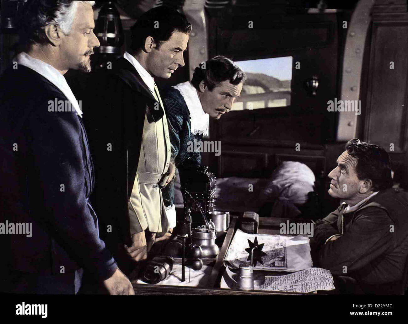 Schiff Ohne Heimat Plymouth Adventure Leo Genn, Spencer Tracy William Bradford (Leo Genn, 2vl) und der Kapitaen der Foto Stock