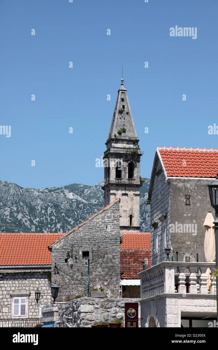 Saint Nicholas Chiesa chatolic, Perast, Montenegro Foto Stock