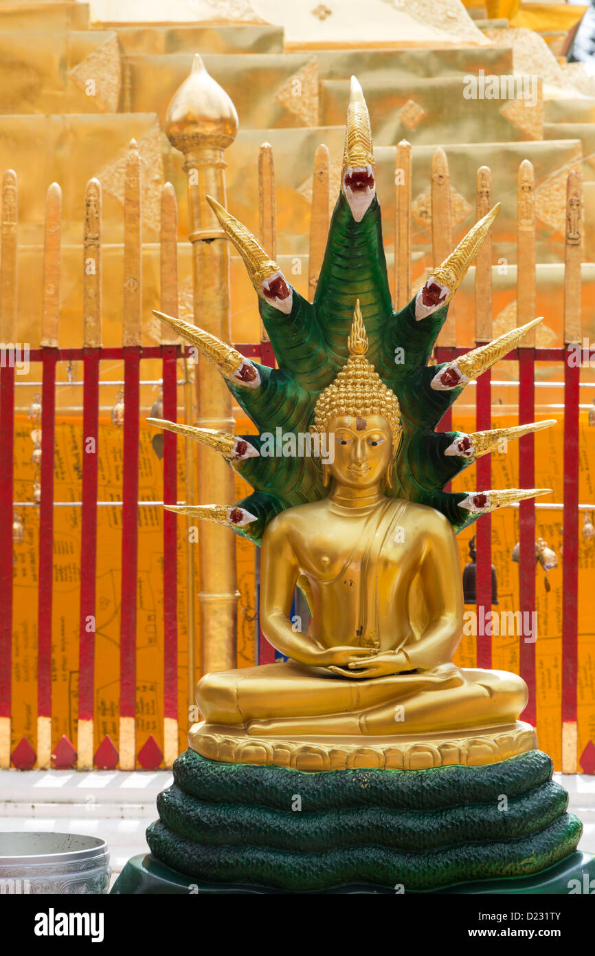 Wat Phrathat Doi Suthep nei pressi di Chiang Mai, nel nord della Thailandia Foto Stock