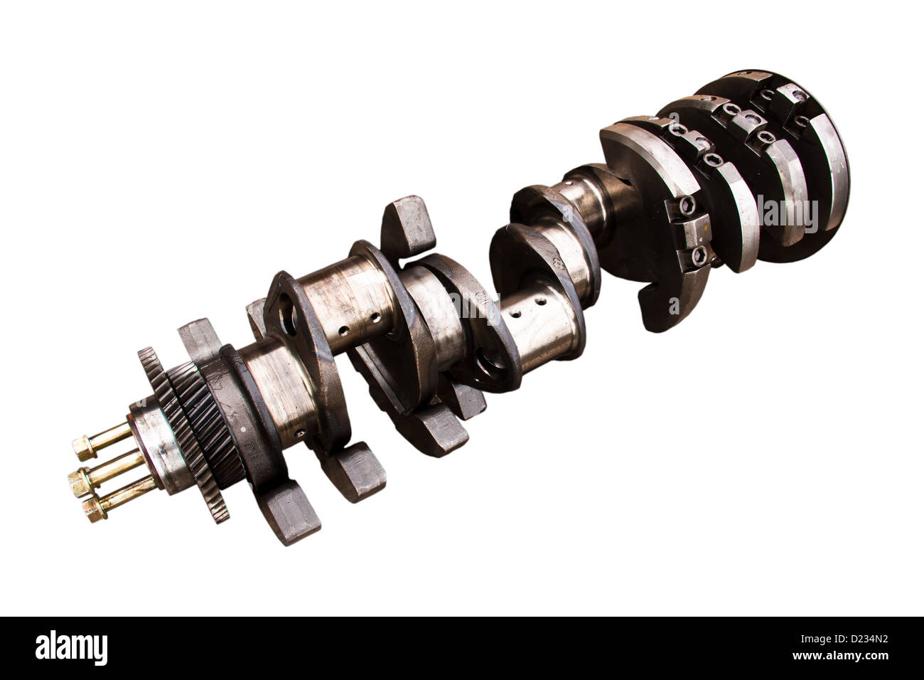 L'immagine di albero isolato sotto lo sfondo bianco Foto Stock