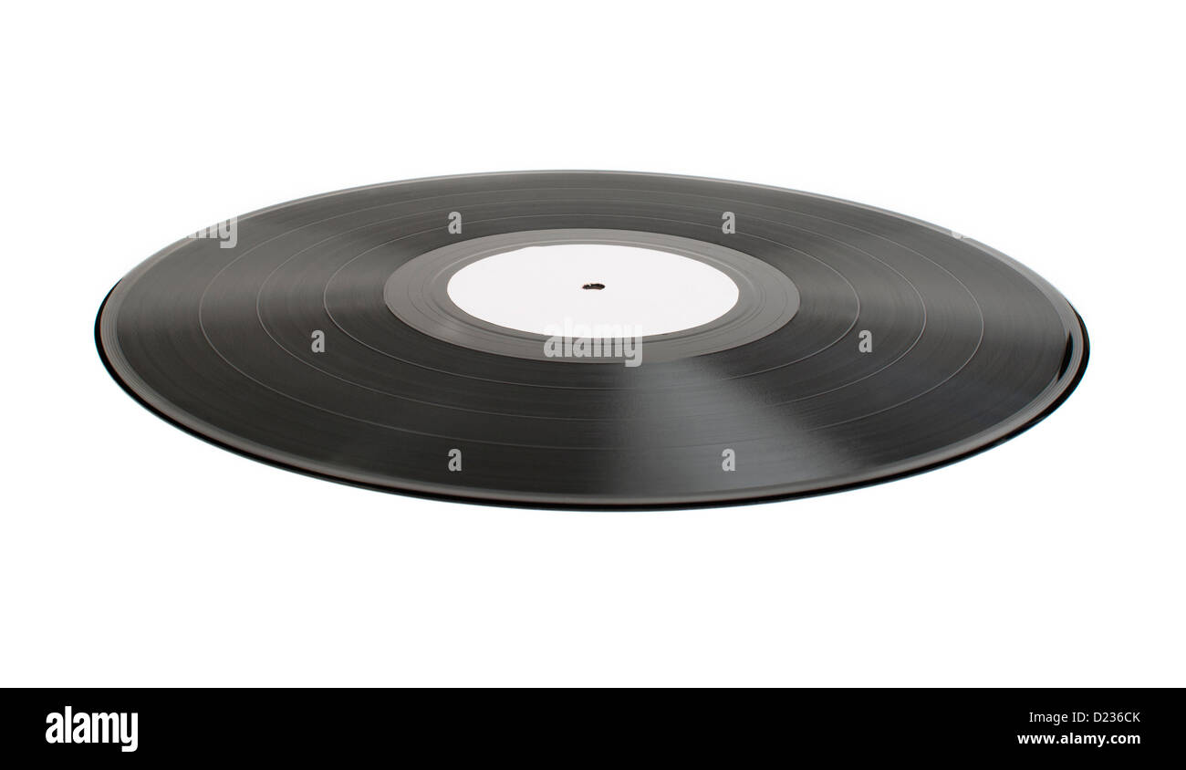 Supino Vinil Record isolato bianco Foto Stock